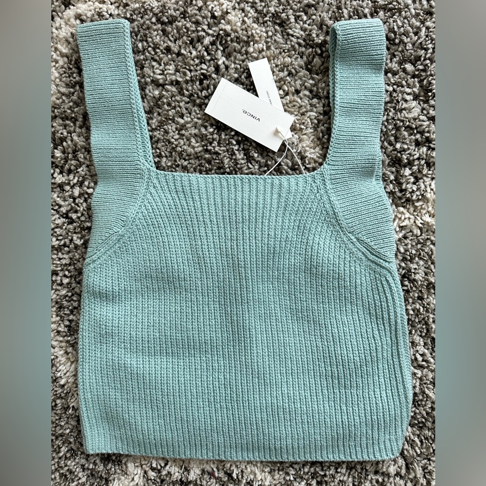 Vince Squareneck Knit Tank Top